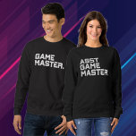 Modern Typography Game Master Men's Matching Sweatshirt<br><div class="desc">Inspired by the different games that families play to bond together, this design symbolises the important role that each family member has. The Game Master, represents a family member who is there to lead. This design was created using a modern text in recognition of the different family structure. To add...</div>