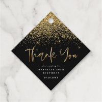 Modern typography gold 60th birthday thank you