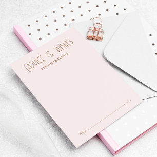 Modern Typography Graduate Advice Card