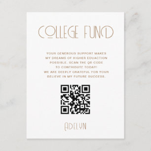 Modern Typography Graduate College Fund Card