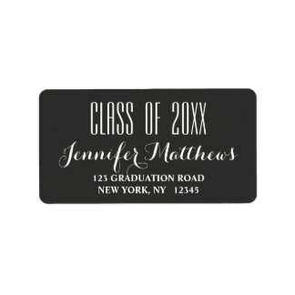 Modern Typography | Graduation Address Label