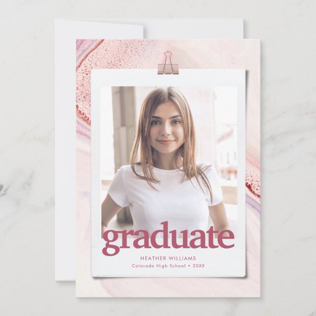 Modern Typography Graduation Invitation (Front)
