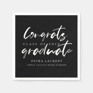 Modern Typography Graduation Party Napkin