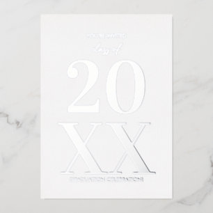 Modern Typography Graduation Party Silver