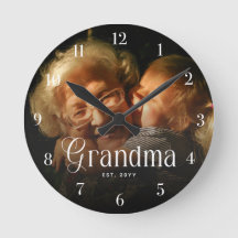 Modern Typography Grandma Custom Photo Gift