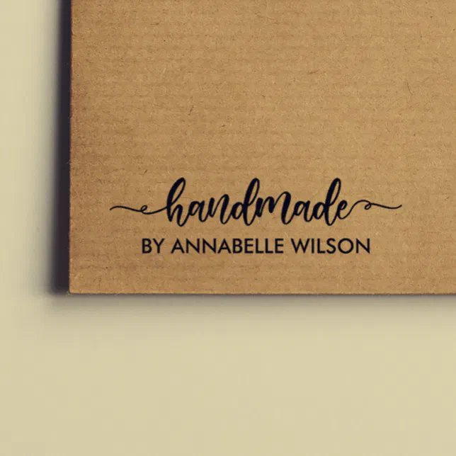 Modern Typography Handmade By Selfinking Stamp Zazzle