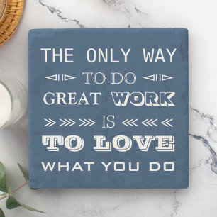 Modern Typography Inspirational Quote Stone Coaster