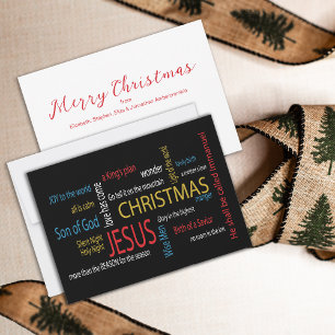 Modern Typography Meaning of Christmas Holiday Card