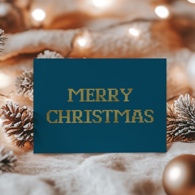Modern Typography Merry Christmas Foil Card (Creator Uploaded)