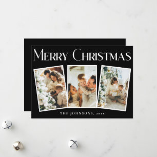 Modern Typography Merry Christmas Holiday Card