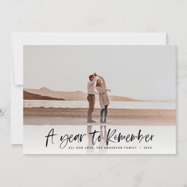 Modern typography minimal photo christmas holiday (Front)