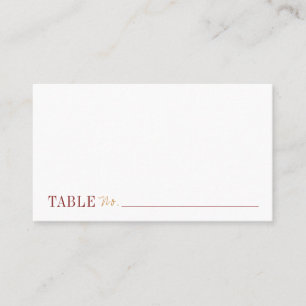 Modern typography minimalist fall wedding place card