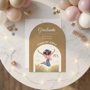 Modern Typography Minimalist Graduate Party Arch Invitation