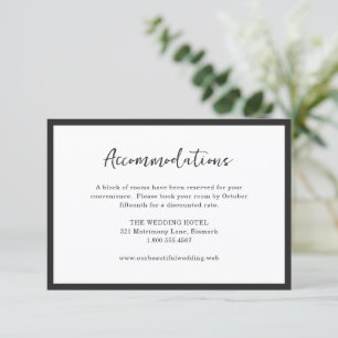 Modern Typography Minimalist Wedding Enclosure Card