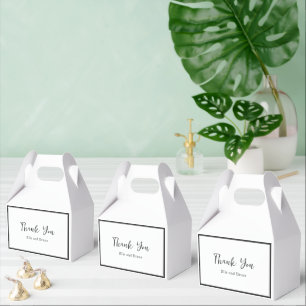 Modern Typography Minimalist Wedding Favour Box