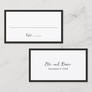 Modern Typography Minimalist Wedding Place Card
