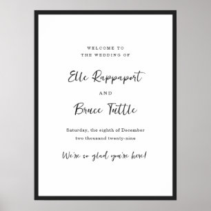 Modern Typography Minimalist Wedding Welcome Sign