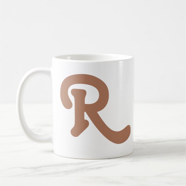 Modern Typography Monogram Coffee Mug (Left)