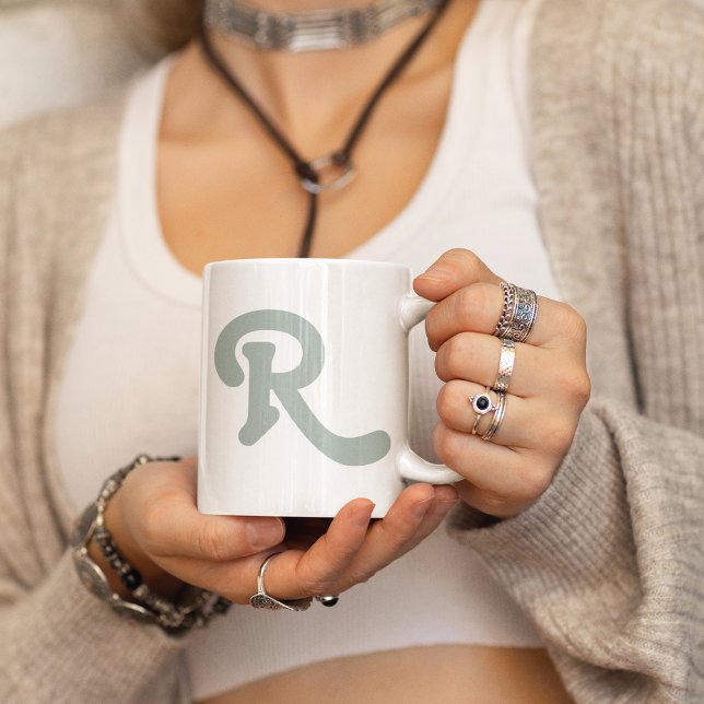 Modern Typography Monogram Coffee Mug (Creator Uploaded)