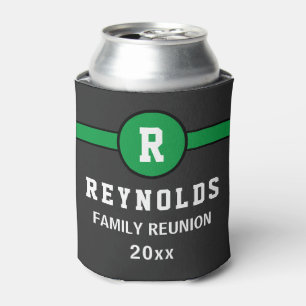 Modern Typography Monogram Family Reunion Can Cooler