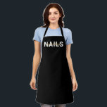 Modern Typography Nail Artist Apron<br><div class="desc">A modern design for your nail art business</div>