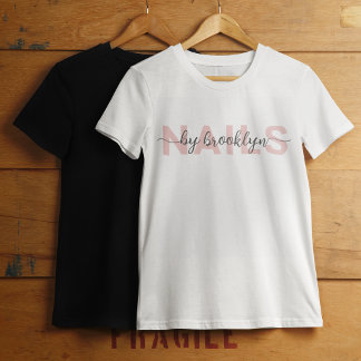 Modern Typography Nail Artist T-Shirt