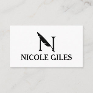 modern typography notary business cards