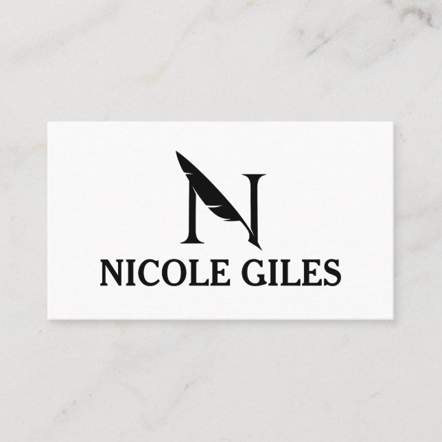 modern typography notary business cards (Front)