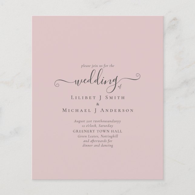 Modern Typography Only Wedding Flyer (Front)