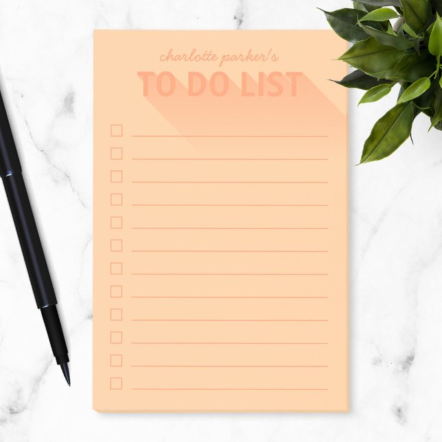 Modern Typography Orange To Do List Post-it Notes (Creator Uploaded)