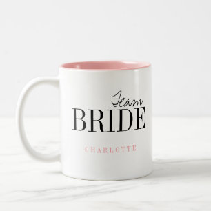 Modern Typography Personalised Team Bride Mug