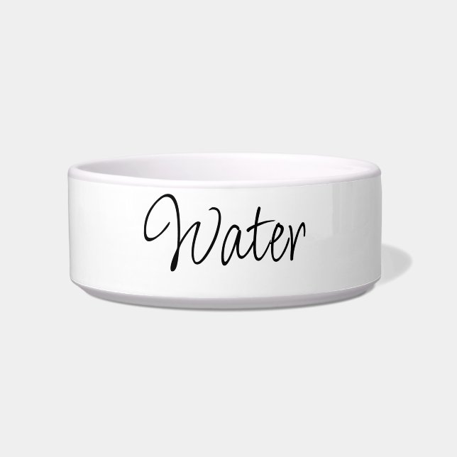 Modern typography pet water bowl (Front)
