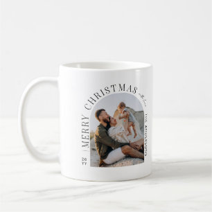 Modern typography photo arch Christmas Coffee Mug