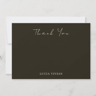 Modern Typography Photo Bridal Thank You card