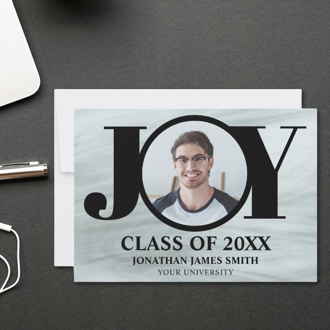 Modern Typography Photo Graduation Announcement (Creator Uploaded)
