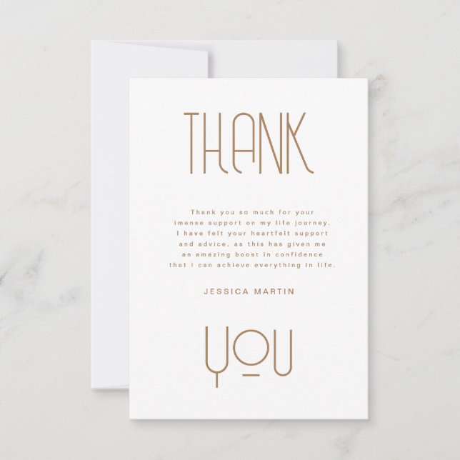 Modern Typography Photo Graduation Party Invite (Front)