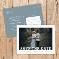 Modern Typography Photo Overlay Save the Date