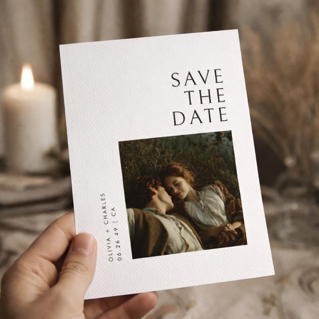 Modern Typography Photo Wedding Save the Date (Creator Uploaded)