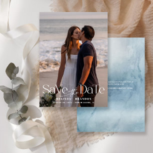 Modern Typography Photo Wedding  Save The Date