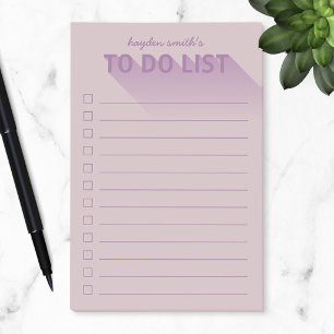 Modern Typography Purple To Do List Post-it Notes