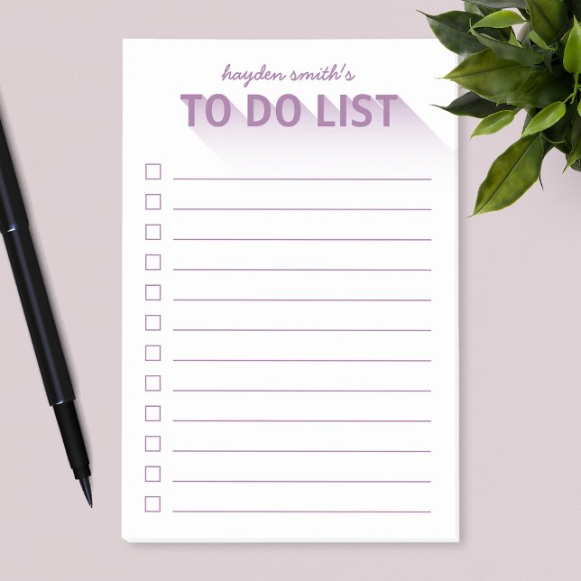 Modern Typography Purple To Do List Post-it Notes (Creator Uploaded)