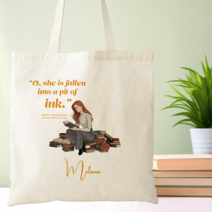 Modern Typography Quote Cute Book Lover  Tote Bag