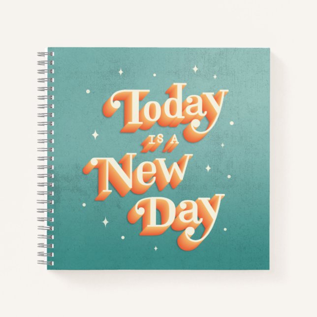 Modern Typography Quote Spiral Notebook (Front)