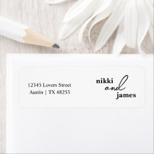 Modern Typography Return Address Labels