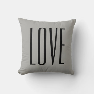 Modern Typography Saga Green Love Cushion