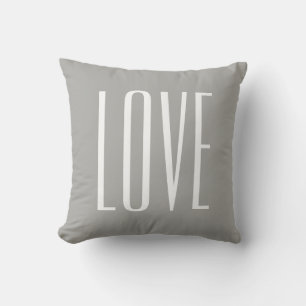 Modern Typography Saga Green Love Cushion