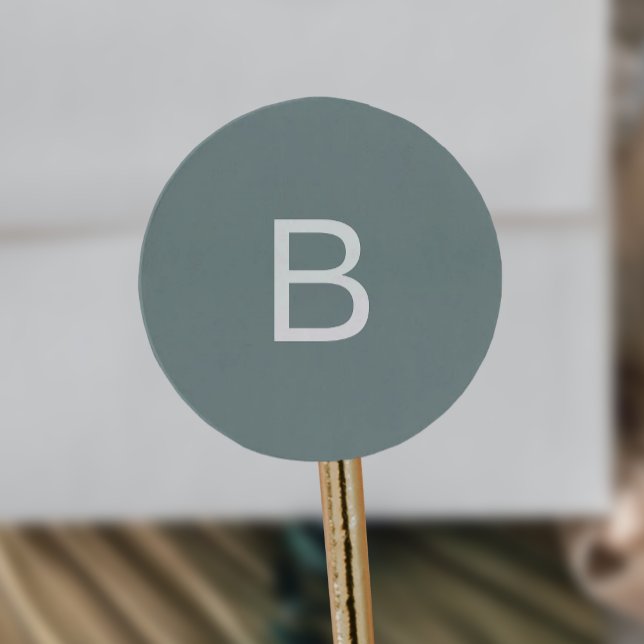 Modern Typography Sage Monogram Envelope Seals (Creator Uploaded)