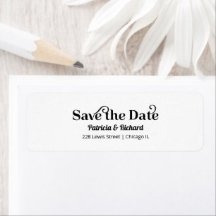 Modern Typography Save The Date Return Address