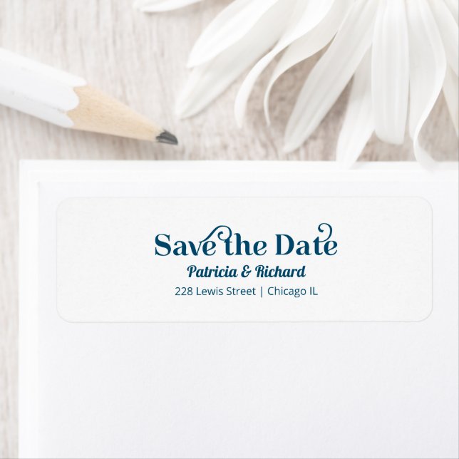 Modern Typography Save The Date Return Address (Insitu)