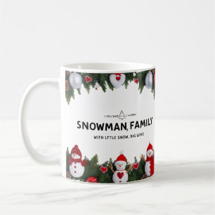 Modern Typography Snowman Family Classic  Coffee Mug